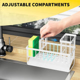Cisily Kitchen Sink Caddy Organzier with High Brush Holder, Sponge Holder for Sink, 304 Rustproof Stainless, Kitchen Countertop Soap Dispenser Organizer, Kitchen Decor and Accessories - Homesidy.com
