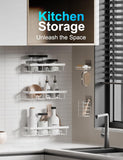 GVY Shower Caddy 5 Pack, Adhesive Shower Organizer Bathroom Shelves,Rustproof Bathroom Organizers and Storage for Home Decor, No Drilling Shower Shelves for Apartment Essentials - Homesidy.com
