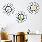 3 Pack Metal Mirrors for Wall Sunburst Wall Mirrors Home Décor Decorative Hanging Wall Art for Living Room Bedroom Entryway (Gold, Flower Sunburst) - Homesidy.com