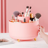 fanado 360° Rotate Makeup Brush Holder Organizer, Makeup Organizers Countertop, Makeup organization and Skincare Storage for Vanity, Desktop, Bathroom (White) - Homesidy.com