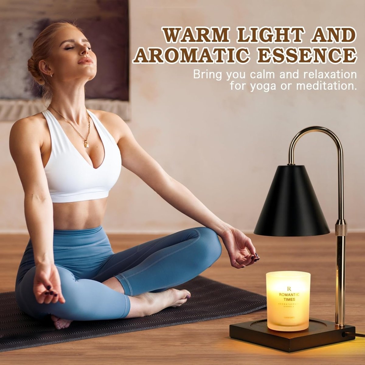 Modern Candle Warmer Lamp with Timer, Dimmable Candle Lamp Warmer, Men Women Christmas Birthday Gifts, Black Candle Warmer, Adjustable Candle Light Warmer, Cozy Living Room Bedroom Home Decor - Homesidy.com