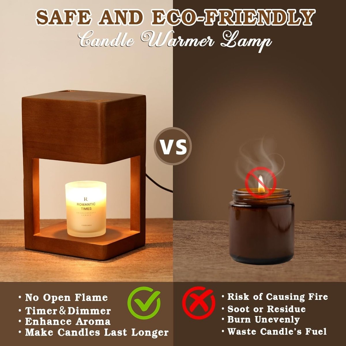 Modern Candle Warmer Lamp with Timer, Dimmable Candle Lamp Warmer, Men Women Christmas Birthday Gifts, Black Candle Warmer, Adjustable Candle Light Warmer, Cozy Living Room Bedroom Home Decor - Homesidy.com