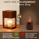 Modern Candle Warmer Lamp with Timer, Dimmable Candle Lamp Warmer, Men Women Christmas Birthday Gifts, Black Candle Warmer, Adjustable Candle Light Warmer, Cozy Living Room Bedroom Home Decor - Homesidy.com