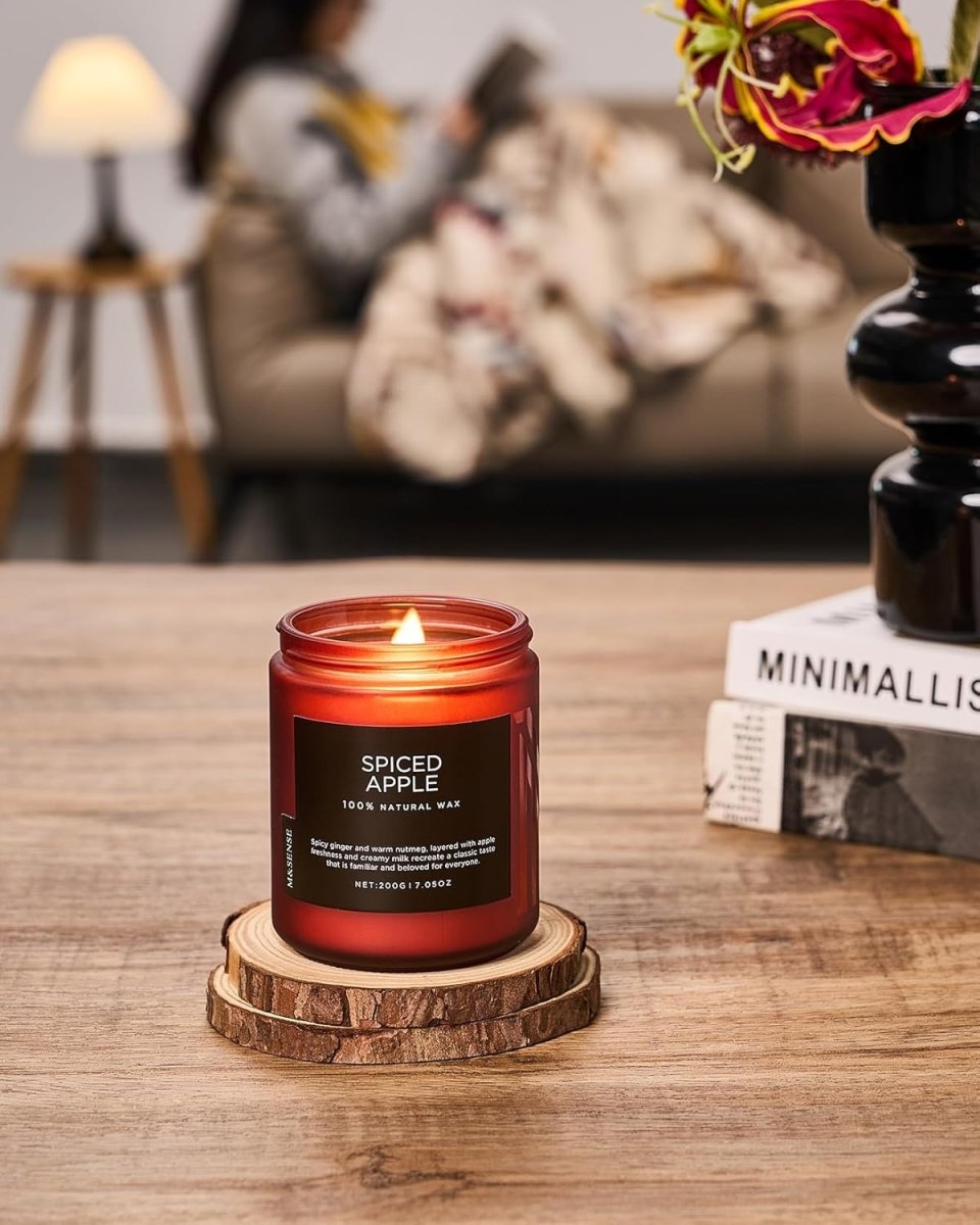 M&amp;SENSE Ode to Winter Soy Candles Strong Scented, 2 Wick Jar Candle 19.4oz 110 Hour Long Lasting, Lavender Sandalwood Organic Natural Aromatherapy Candle Gifts Bedroom Bathroom Home Decor - Homesidy.com