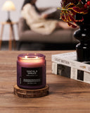 M&amp;SENSE Ode to Winter Soy Candles Strong Scented, 2 Wick Jar Candle 19.4oz 110 Hour Long Lasting, Lavender Sandalwood Organic Natural Aromatherapy Candle Gifts Bedroom Bathroom Home Decor - Homesidy.com