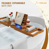 Premium Bathtub Tray Caddy, Expandable Bath Tray, Unique House Warming Gifts, New Home, Anniversary and Wedding Gifts for Couple, Bridal Shower Gift for Women - Homesidy.com