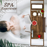 Premium Bamboo Bathtub Tray Caddy - Bath Tub Tray Table for Bathtub - Bath Caddy Tray for Bathtub, Expandable Size, Fits Most Bath Tubs - Homesidy.com
