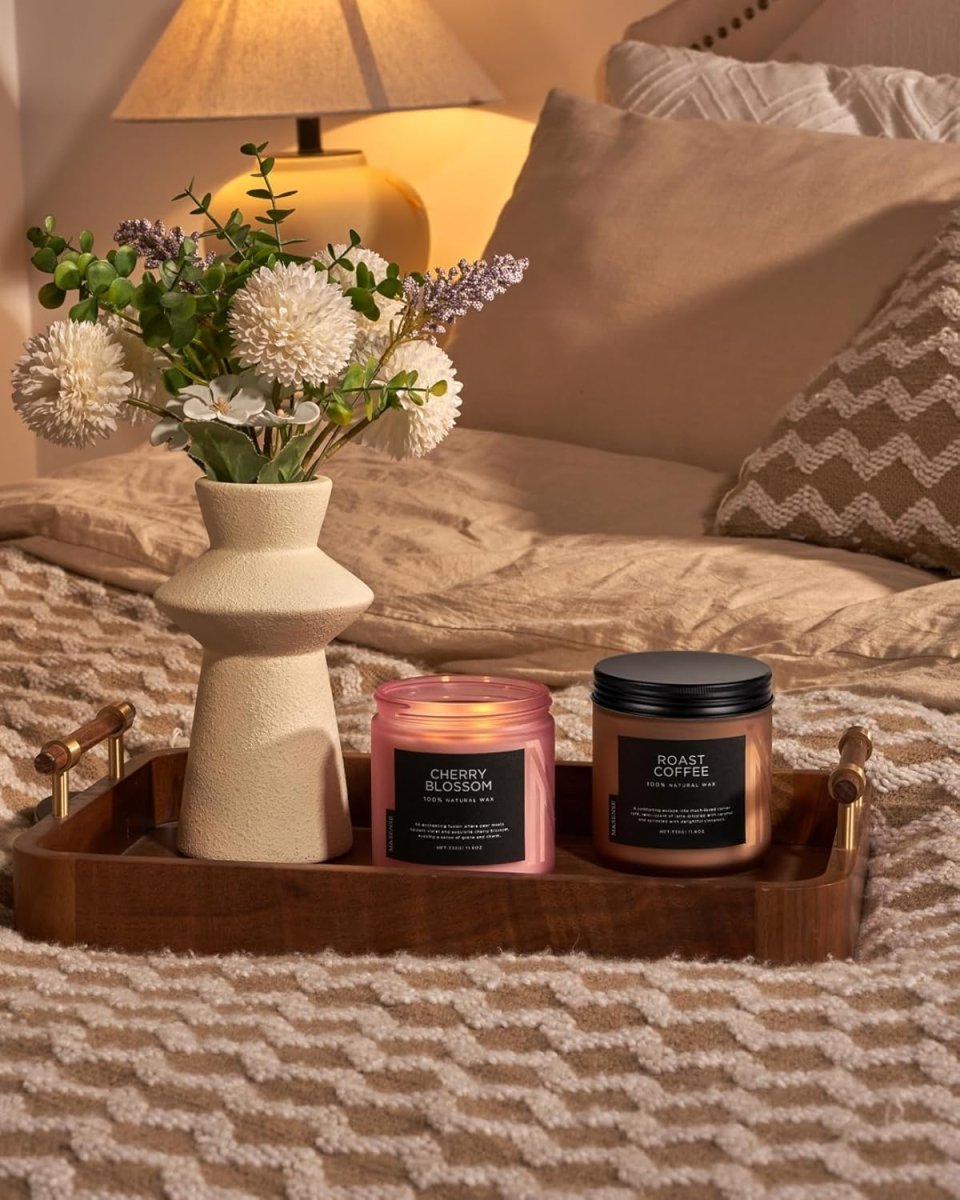 M&amp;SENSE Eucalyptus &amp; Mint Soy Candles for Home Scented, 11.6oz 70 Hour Burn Aromatherapy Candle Gift for Stress Relief, Meditation, Yoga, Relaxing SPA, Reusable Jar for Men and Women - Homesidy.com