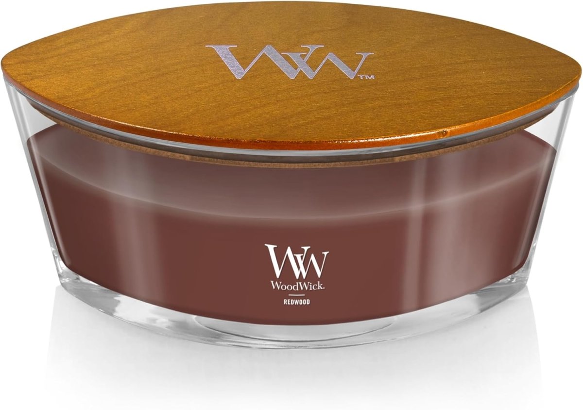 WoodWick Marine Amber Holiday Candle Gifts for Women and Men, 9.7 oz Precious Metals Collection with Crackling Wick - Homesidy.com