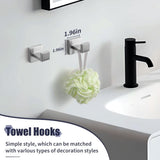 5 - Pieces Matte Black Bathroom Hardware Accessories Set, SUS304 Stainless Steel Bath Towel Bar Set, Towel Racks for Bathroom Wall Mounted. - Homesidy.com