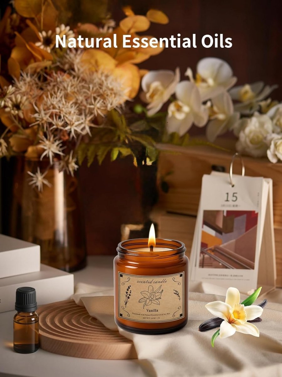 Candles for Home Scented, 16oz Large Soy Wax Lavender Scented Candle, 100 Hour Burn Time, Aromatherapy Candle, Ideal for Christmas, Anniversary, Birthday Gift - Homesidy.com