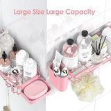 NESOMI Shower Caddy Adhesive Shower Organizer 7 - Pack, Rustproof Stainless Steel Bathroom Shelves, Large Capacity No - Drill Rack Storage Accessories with Soap Dish Toothbrush Holder &amp;24 Hooks Home Decor - Homesidy.com