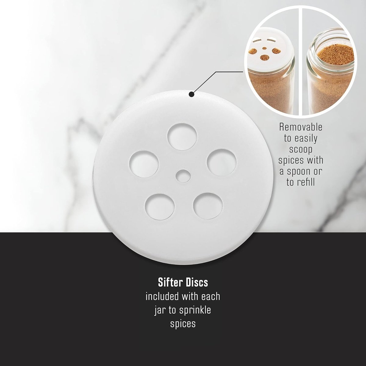 Kamenstein 20 Jar Revolving Countertop Spice Rack with Spices Included, FREE Spice Refills for 5 Years, Polished Stainless Steel with Black Caps, 30020 - Homesidy.com