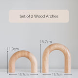 PEAKOLY Wood Arch Decorative Objects - Modern Bookshelf Decor, Coffee Table Sculpture, Floating Shelf Decor Accents, Japandi Home Decorations for Side, Console and Entryway Table - Homesidy.com