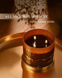 1771 Aromas Vanilla Scented Candles - 100% Natural Soy Wax - Large 3 Wick Jar Candle - Up to 50 Hours Burning Time - Candles for Home - Gift - Ready Candle for Men &amp; Women - Aromatherapy Candles - Homesidy.com