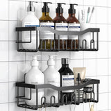 EUDELE 5 - Pack Rustproof Stainless Steel Shower Caddy Set– No Drill Adhesive Bathroom Organizer, Space - Saving Shower Shelves for Apartment Essentials, Bathroom/Kitchen Storage Home Decor - L Size - Homesidy.com