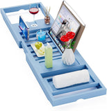 Premium Bathtub Tray Caddy, Expandable Bath Tray, Unique House Warming Gifts, New Home, Anniversary and Wedding Gifts for Couple, Bridal Shower Gift for Women - Homesidy.com