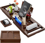 Premium Bathtub Tray Caddy, Expandable Bath Tray, Unique House Warming Gifts, New Home, Anniversary and Wedding Gifts for Couple, Bridal Shower Gift for Women - Homesidy.com