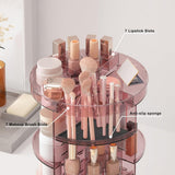 Rotating Makeup Organizer, DIY 8 Adjustable Layers Spinning Skincare Organizer, Cosmetic Display Case with Brush Holder Perfume Tray, Multi - Function Storage Carousel for Vanity Bathroom Countertop - Homesidy.com