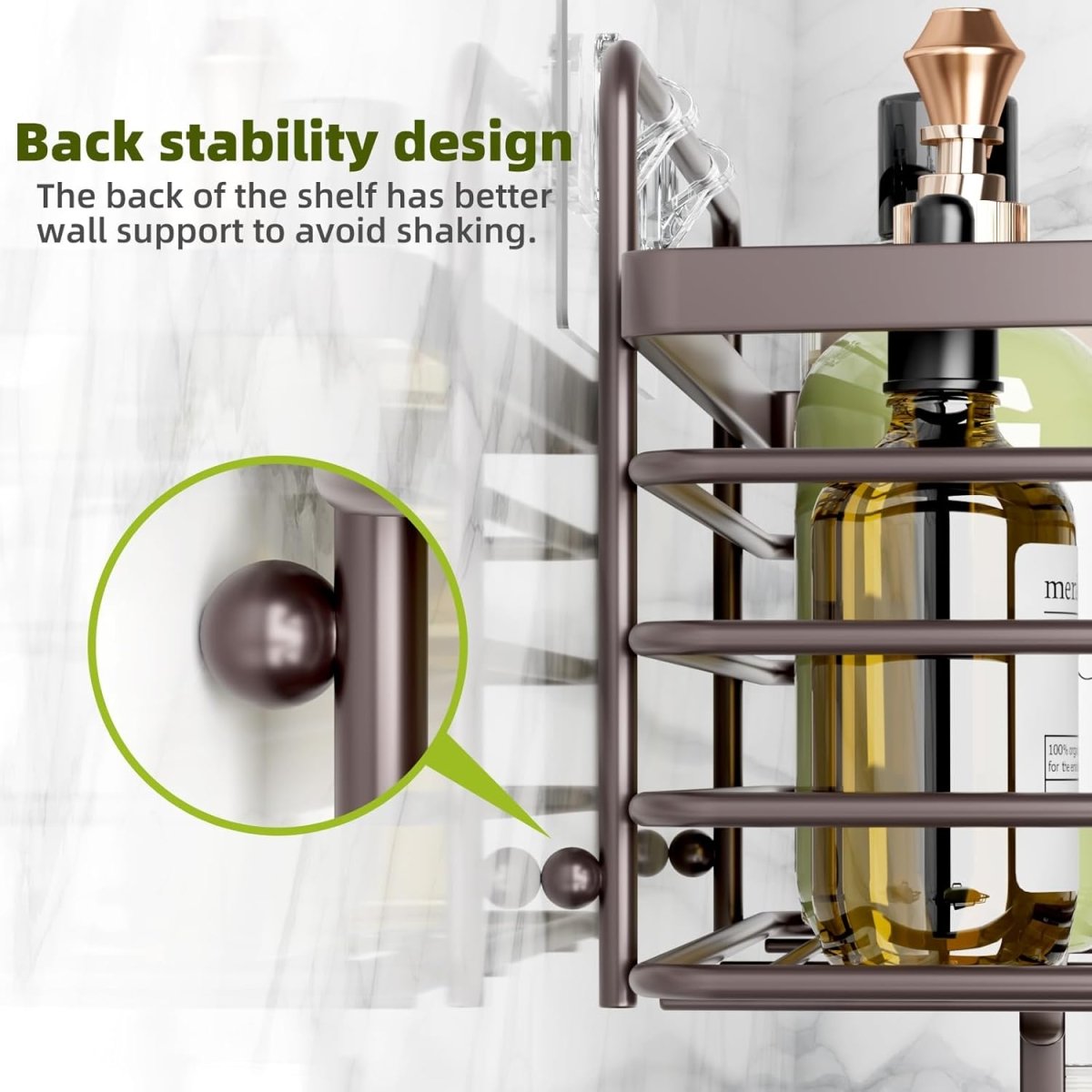 Shower Caddy, Adhesive Shower Organizer with Soap Dish and 4 Hooks, Rustproof Stainless Steel Shower Shelves, Wall Mounted No Drilling Storage Shelf Basket Accessories for Bathroom &amp; Kitchen - Homesidy.com