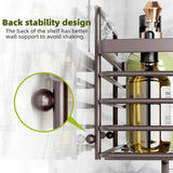 Shower Caddy, Adhesive Shower Organizer with Soap Dish and 4 Hooks, Rustproof Stainless Steel Shower Shelves, Wall Mounted No Drilling Storage Shelf Basket Accessories for Bathroom &amp; Kitchen - Homesidy.com