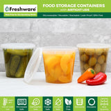Freshware Food Storage Containers [24 Set] 32 oz Plastic Deli Containers with Lids, Slime, Soup, Meal Prep Containers | BPA Free | Stackable | Leakproof | Microwave/Dishwasher/Freezer Safe - Homesidy.com