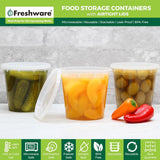 Freshware Food Storage Containers [24 Set] 32 oz Plastic Deli Containers with Lids, Slime, Soup, Meal Prep Containers | BPA Free | Stackable | Leakproof | Microwave/Dishwasher/Freezer Safe - Homesidy.com