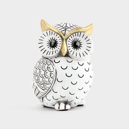 Owl Statue for Home Decor Accents,Owl Decor for Bookshelf Bedroom Living Room Office Table Desk Mantle TV Stand Boho Decoration,Modern Shelf Decor Accents Animal Sculptures for Birds Lovers,Owls Gift - Homesidy.com