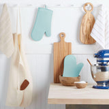 KITCHENAID Ribbed Soft Silicone Oven Mitt 2 - Pack Set, 7.5&34;x13&34;, Milkshake - Homesidy.com