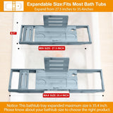 Premium Bamboo Bathtub Tray Caddy - Bath Tub Tray Table for Bathtub - Bath Caddy Tray for Bathtub, Expandable Size, Fits Most Bath Tubs - Homesidy.com
