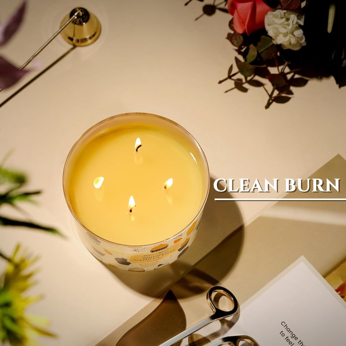 HomeLights Scented Candles for Women &amp; Men, 18oz Candle Jars Aromatherapy 4 - Wick Candle, Ideal for Rustic Modern Home Decor and Gifts, Blueberry Cheesecake - Homesidy.com