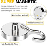 DIYMAG Garage Storage Hooks 6 Pack, 30lbs 2025 Cruise Cabin Ship Essentials N52 Magnetic Hook Heavy Duty Strong Wall Mount Magnets Fridge for Classroom Wall Mount Kitchen Grills Silver - Homesidy.com