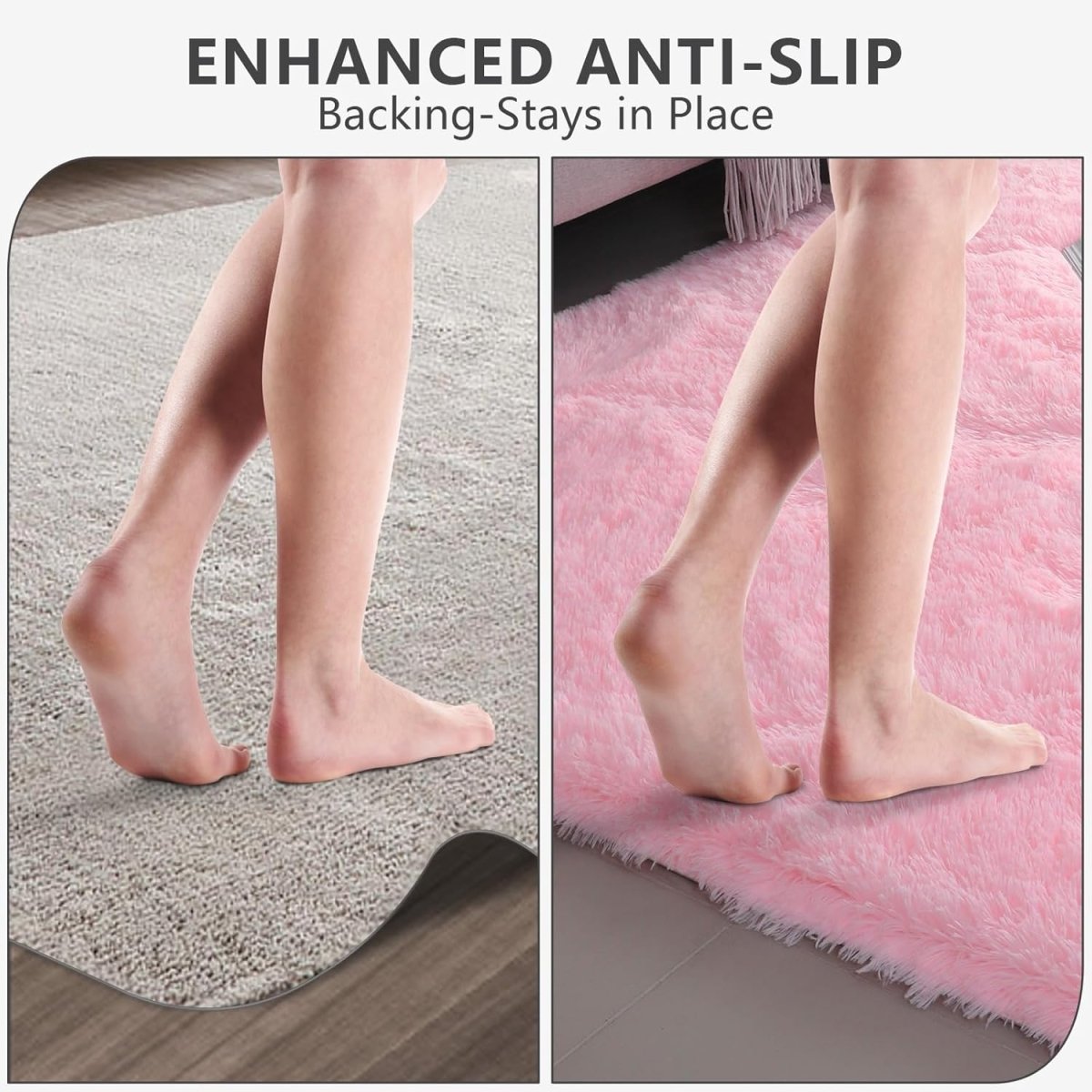 Shag Area Rugs for Bedroom Living Room,4X6 Ultra Soft Fluffy Area Rugs for Dorm, Indoor Carpet Nursery Rugs for Kids Girls Room Home Decor,Pink - Homesidy.com