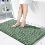 Yimobra Bathroom Rugs Non Slip Washable - Ultra Soft Absorbent Chenille Bath Mat, Quick Dry Shaggy Floor Carpet for Tub Shower, Gray Home Decor Accessories, 24x17 Inch - Homesidy.com