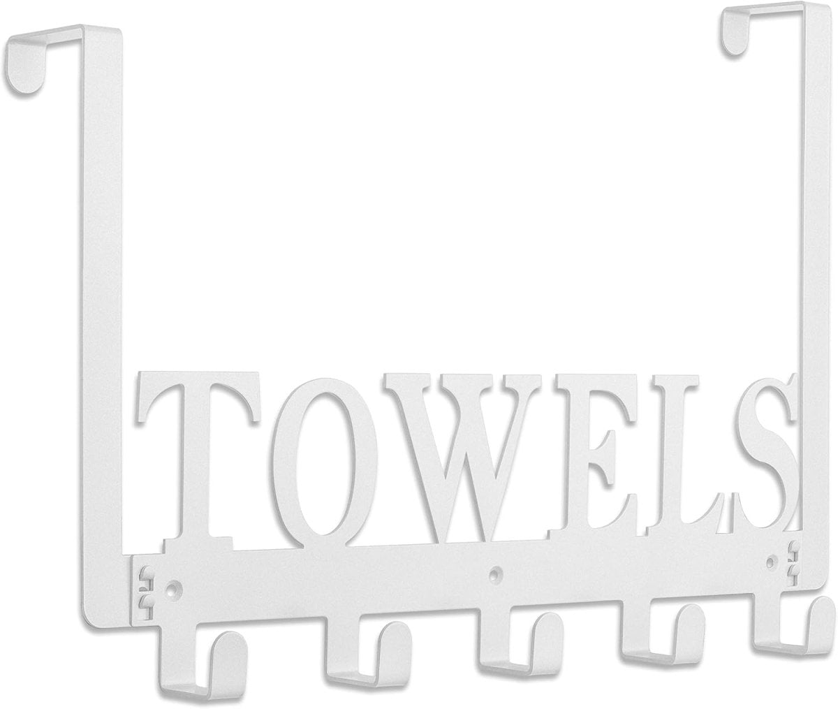 Kuhome Over The Door Hooks, Towel Holder for Bathroom, Door Mount Towel Rack Towel Hooks for Bedroom Beach Towels Bathrobe Wall Mount Hang on The Door Cabinet Cupboard Metal Sandblasted (Black) - Homesidy.com