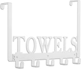 Kuhome Over The Door Hooks, Towel Holder for Bathroom, Door Mount Towel Rack Towel Hooks for Bedroom Beach Towels Bathrobe Wall Mount Hang on The Door Cabinet Cupboard Metal Sandblasted (Black) - Homesidy.com
