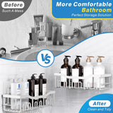 EUDELE 5 - Pack Rustproof Stainless Steel Shower Caddy Set– No Drill Adhesive Bathroom Organizer, Space - Saving Shower Shelves for Apartment Essentials, Bathroom/Kitchen Storage Home Decor - L Size - Homesidy.com
