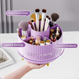 fanado 360° Rotate Makeup Brush Holder Organizer, Makeup Organizers Countertop, Makeup organization and Skincare Storage for Vanity, Desktop, Bathroom (White) - Homesidy.com