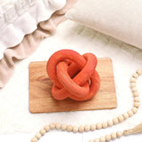 Yalikop 3 Link Wood Knot Decor - Hand Carved Coffee Table Decoration, Boho Chain Link Decor, Modern Shelf, Rustic Objects for Home Living Room Bedroom(White) - Homesidy.com