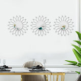 3 Pack Metal Mirrors for Wall Sunburst Wall Mirrors Home Décor Decorative Hanging Wall Art for Living Room Bedroom Entryway (Gold, Flower Sunburst) - Homesidy.com