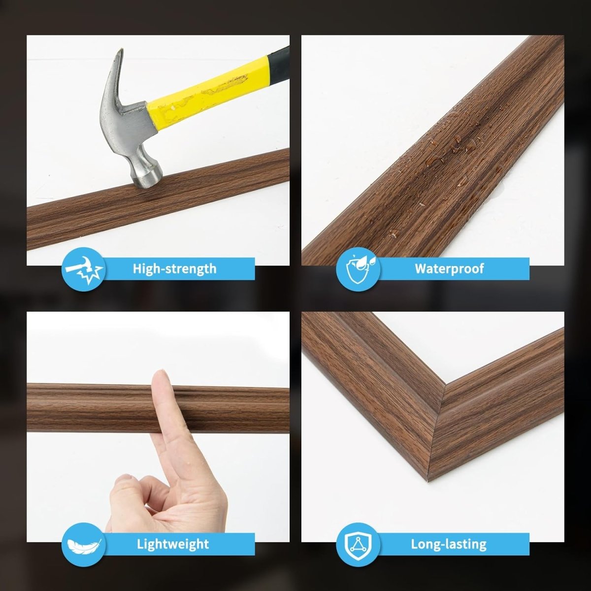 Art3d Pre - Cut Wall Molding Set of 6 pcs, Ready - to - Assemble Wainscoting Panels for Interior Wall Décor Living Room Bedroom Accent Wall - Installed with Glue, 3 Top 3 Bottom - Homesidy.com
