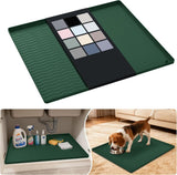 URMONA Waterproof Silicone Under Sink Mat 31 x 22 Shelf Liner for Kitchen and Bathroom, Cabinet and Counter Protector, Storage and Organizers, Litter Mat, Pet Cat Puppy Essentials(Dark Grey) - Homesidy.com