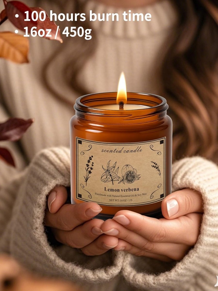 Candles for Home Scented, 16oz Large Soy Wax Lavender Scented Candle, 100 Hour Burn Time, Aromatherapy Candle, Ideal for Christmas, Anniversary, Birthday Gift - Homesidy.com