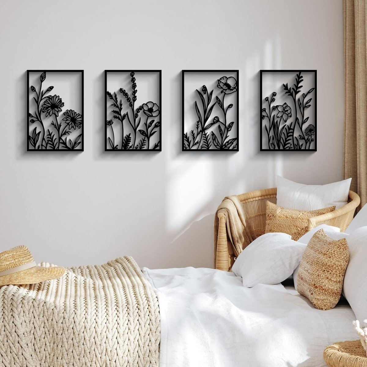 Glamativity 4 Pack Gold Wall Art Decor, Minimalist Single Line Real Metal Wall Art, Womans Body Shape Abstract Wall Art (Gold Classic Style, 17 x 11.8) - Homesidy.com