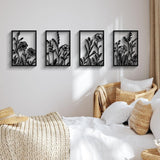 Glamativity 4 Pack Gold Wall Art Decor, Minimalist Single Line Real Metal Wall Art, Womans Body Shape Abstract Wall Art (Gold Classic Style, 17 x 11.8) - Homesidy.com