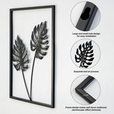 QXSXKJ Black Metal Wall Decor Framed, 3d Modern Metal Wall Art with Light, Minimalist Abstract Black Line Art DéCor, 4 Piece Home Art for Living Room Bedroom Bathroom - Homesidy.com