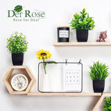 Der Rose 4 Pack Fake Plants Mini Artificial Greenery Potted Plants for Home Decor Indoor Office Table Room Farmhouse Bathroom Decor - Homesidy.com