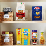 SKTEET Set of 8 Clear Plastic Storage Bins, 4 Large and 4 Small Stackable Storage Containers for Pantry Organization and Kitchen Storage Bins,Home Edit and Cabinet Organizers - Homesidy.com