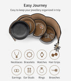 Vlando Travel Jewelry Case for Women, Travel Essential, Travel Must Haves Jewelry Travel Organizer for Girls, Christmas Gifts for Travelers Couples Mom Friends - Black - Homesidy.com