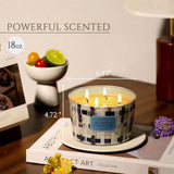 HomeLights Scented Candles for Women &amp; Men, 18oz Candle Jars Aromatherapy 4 - Wick Candle, Ideal for Rustic Modern Home Decor and Gifts, Blueberry Cheesecake - Homesidy.com